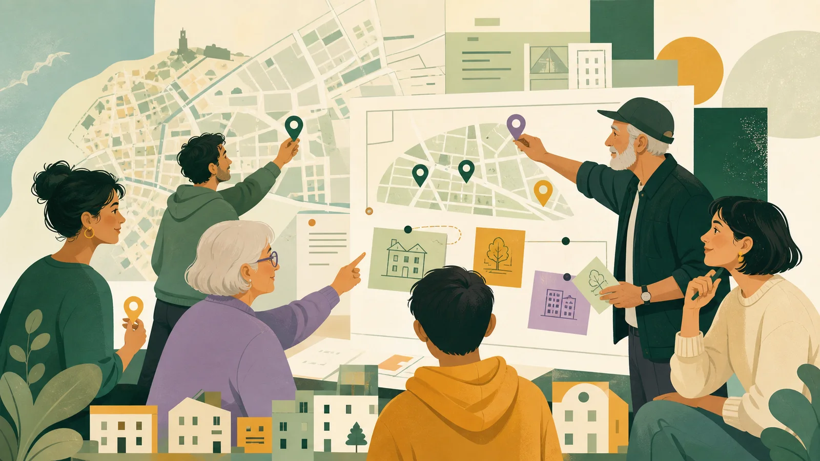 Persones col·laborant per completar i millorar el mapa d'habitatge